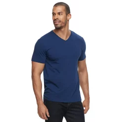Men's Apt. 9® Solid V-neck Tee -Campus Sutra Shop 2245601 Blue Navy