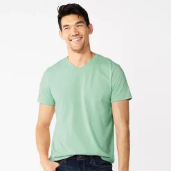 Men's Apt. 9® Solid V-neck Tee -Campus Sutra Shop 2245601 Green Twist