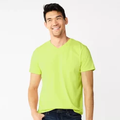 Men's Apt. 9® Solid V-neck Tee -Campus Sutra Shop 2245601 Lime Crush