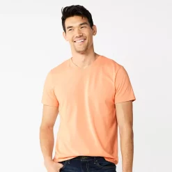 Men's Apt. 9® Solid V-neck Tee -Campus Sutra Shop 2245601 Parasol Peach