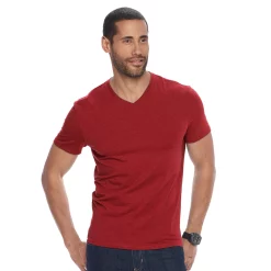 Men's Apt. 9® Solid V-neck Tee -Campus Sutra Shop 2245601 Sophisticated Red
