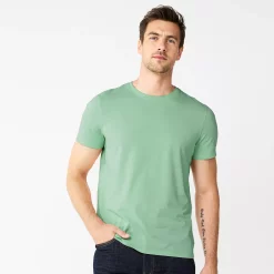 Men's Apt. 9® Solid Crewneck Tee -Campus Sutra Shop 2247719 Green Twist
