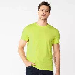 Men's Apt. 9® Solid Crewneck Tee -Campus Sutra Shop 2247719 Lime Crush