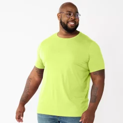 Big & Tall Apt. 9® Core Solid Crewneck Tee -Campus Sutra Shop 2333641 Lime Crush