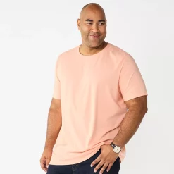 Big & Tall Apt. 9® Core Solid Crewneck Tee -Campus Sutra Shop 2333641 Parasol Peach