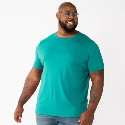 Big & Tall Apt. 9® Core Solid Crewneck Tee -Campus Sutra Shop 2333641 Teal