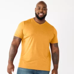 Big & Tall Apt. 9® Core Solid V-Neck Tee -Campus Sutra Shop 2333657 Gold