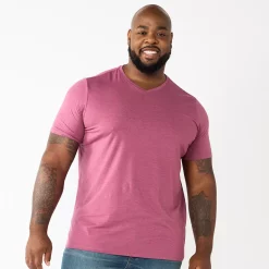 Big & Tall Apt. 9® Core Solid V-Neck Tee -Campus Sutra Shop 2333657 Mauve