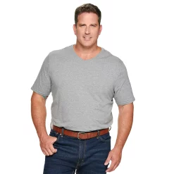 Big & Tall Apt. 9® Core Solid V-Neck Tee -Campus Sutra Shop 2333657 Medium Fog Heather