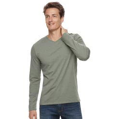 Men's Apt. 9® Premier Flex Standard-Fit Solid V-neck Tee 19 Men's Apt. 9® Premier Flex Standard-Fit Solid V-neck Tee -Campus Sutra Shop 2933304 Olive