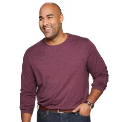 Big & Tall Apt. 9® Premier Flex Classic-Fit Stretch Crewneck Tee -Campus Sutra Shop 3335794 Burgundy