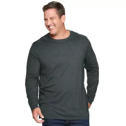 Big & Tall Apt. 9® Premier Flex Classic-Fit Stretch Crewneck Tee -Campus Sutra Shop 3335794 Dark Slate Heather
