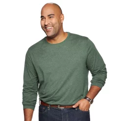 Big & Tall Apt. 9® Premier Flex Classic-Fit Stretch Crewneck Tee -Campus Sutra Shop 3335794 Olive