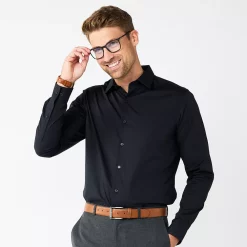 Men's Apt. 9® Premier Flex Regular-Fit Spread-Collar Dress Shirt