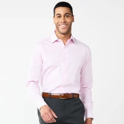 Men's Apt. 9® Premier Flex Slim-Fit Spread-Collar Dress Shirt 15 Men's Apt. 9® Premier Flex Slim-Fit Spread-Collar Dress Shirt -Campus Sutra Shop 3597690 Light Pink