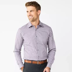 Men's Apt. 9® Premier Flex Slim-Fit Spread-Collar Dress Shirt 21 Men's Apt. 9® Premier Flex Slim-Fit Spread-Collar Dress Shirt -Campus Sutra Shop 3597690 Purple Check