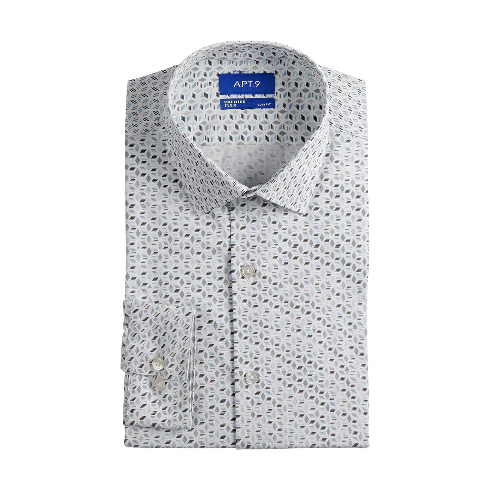 Men's Apt. 9® Premier Flex Extra-Slim Fit Spread-Collar Dress Shirt 6 Men's Apt. 9® Premier Flex Extra-Slim Fit Spread-Collar Dress Shirt - Image 4