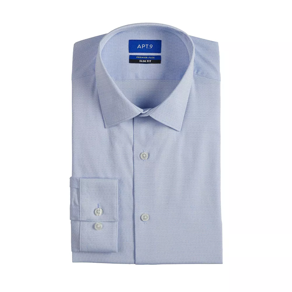 Men's Apt. 9® Premier Flex Extra-Slim Fit Spread-Collar Dress Shirt 5 Men's Apt. 9® Premier Flex Extra-Slim Fit Spread-Collar Dress Shirt - Image 3