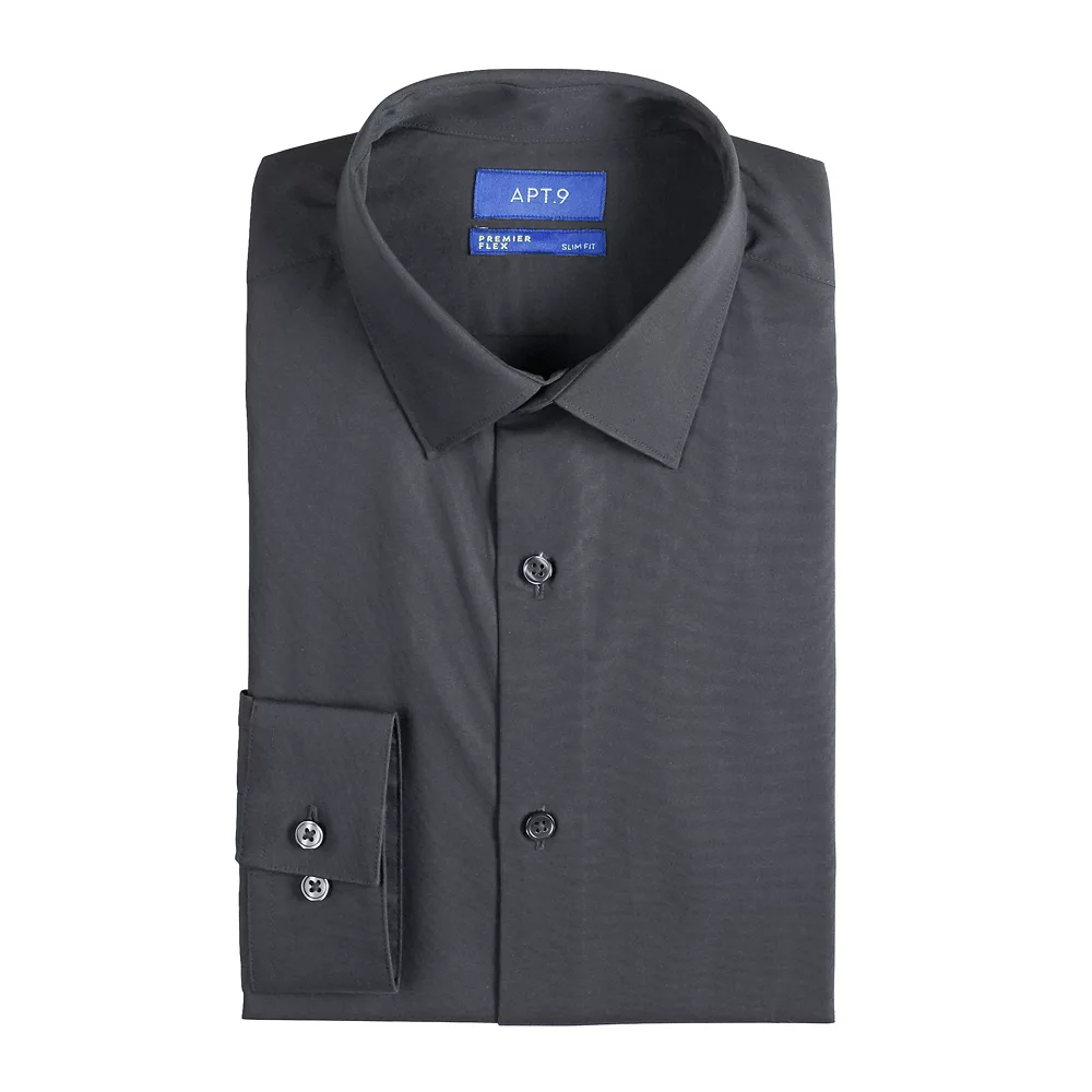 Men's Apt. 9® Premier Flex Extra-Slim Fit Spread-Collar Dress Shirt 7 Men's Apt. 9® Premier Flex Extra-Slim Fit Spread-Collar Dress Shirt - Image 5