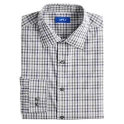 Men's Apt. 9® Premier Flex Extra-Slim Fit Spread-Collar Dress Shirt 19 Men's Apt. 9® Premier Flex Extra-Slim Fit Spread-Collar Dress Shirt -Campus Sutra Shop 3597701 Navy Gray Check