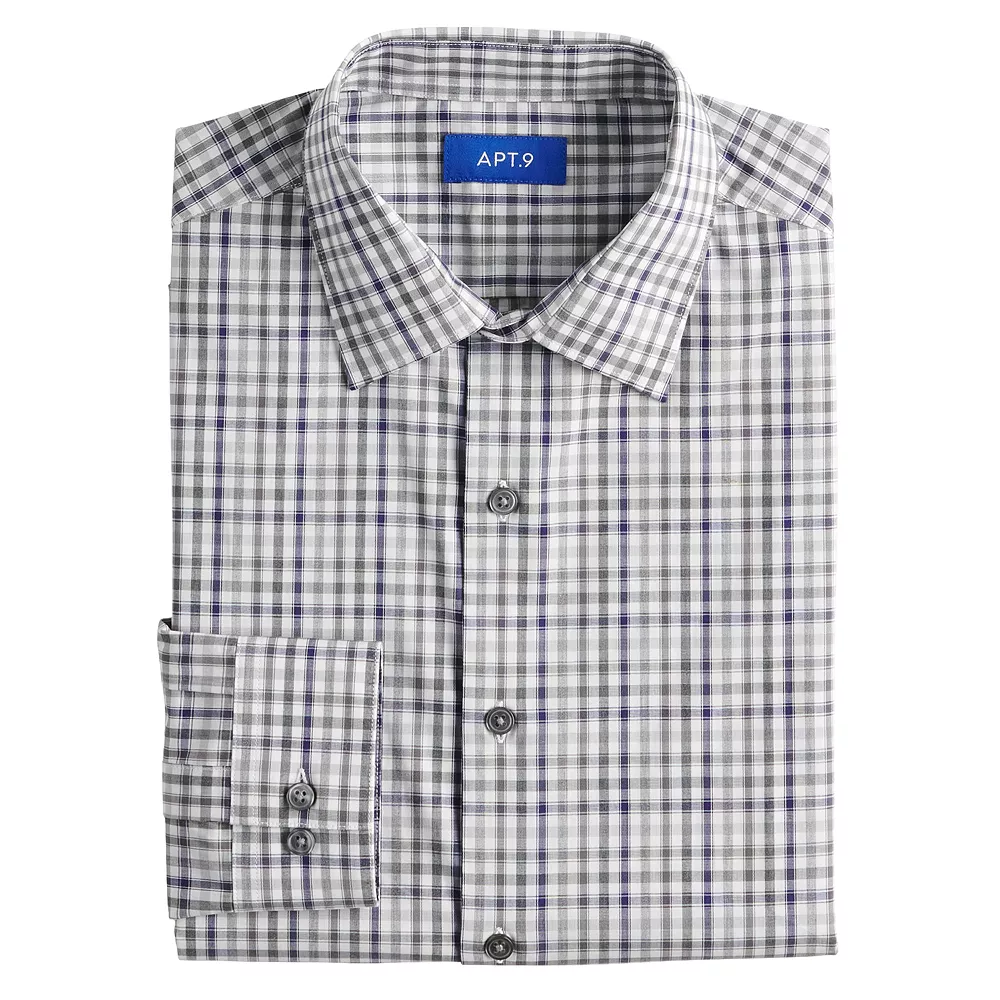 Men's Apt. 9® Premier Flex Extra-Slim Fit Spread-Collar Dress Shirt 9 Men's Apt. 9® Premier Flex Extra-Slim Fit Spread-Collar Dress Shirt - Image 7