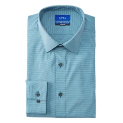 Men's Apt. 9® Slim-Fit Performance Dress Shirt -Campus Sutra Shop 3710825 Fine Grid Teal