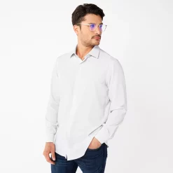 Men's Apt. 9® Slim-Fit Performance Dress Shirt -Campus Sutra Shop 3710825 White Solid