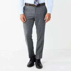 Men's Apt. 9® Premier Flex Performance Slim-Fit Washable Suit Pants 20 Men's Apt. 9® Premier Flex Performance Slim-Fit Washable Suit Pants -Campus Sutra Shop 5011546 Gray Brown Plaid