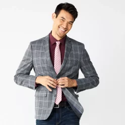 Men's Apt. 9® Premier Flex Slim-Fit Essential Sport Coat -Campus Sutra Shop 5031813 Charcoal Texture