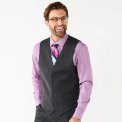 Men's Apt. 9® Premier Flex Performance Slim-Fit Washable Suit Vest -Campus Sutra Shop 5031862 Charcoal