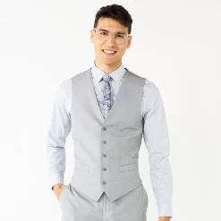 Men's Apt. 9® Premier Flex Performance Slim-Fit Washable Suit Vest -Campus Sutra Shop 5031862 Light Gray