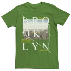 Men's Apt. 9® Brooklyn Text Skyline Overlay Poster Tee -Campus Sutra Shop 5046627 Kelly