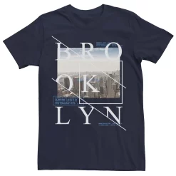Men's Apt. 9® Brooklyn Text Skyline Overlay Poster Tee -Campus Sutra Shop 5046627 Navy