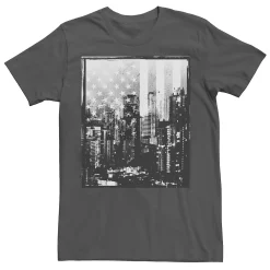 Men's Apt. 9® Framed American Flag Skyline Tee -Campus Sutra Shop 5047087 Charcoal