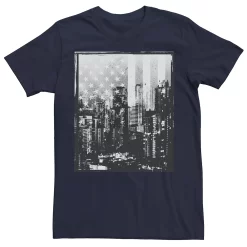 Men's Apt. 9® Framed American Flag Skyline Tee -Campus Sutra Shop 5047087 Navy