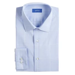 Big & Tall Apt. 9® Premier Flex Spread-Collar Dress Shirt -Campus Sutra Shop 5061893 Blue Windowpane