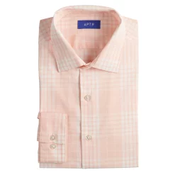 Big & Tall Apt. 9® Premier Flex Spread-Collar Dress Shirt -Campus Sutra Shop 5061893 Coral Plaid