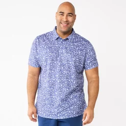Men's Big & Tall Apt. 9® Printed Party Polo -Campus Sutra Shop 5216178 Expressive Floral Blue