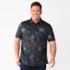 Men's Big & Tall Apt. 9® Printed Party Polo -Campus Sutra Shop 5216178 Night Garden Black