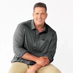 Big & Tall Apt. 9® Knit Button-Down Shirt 8 Big & Tall Apt. 9® Knit Button-Down Shirt -Campus Sutra Shop 5273625 Dark Gray