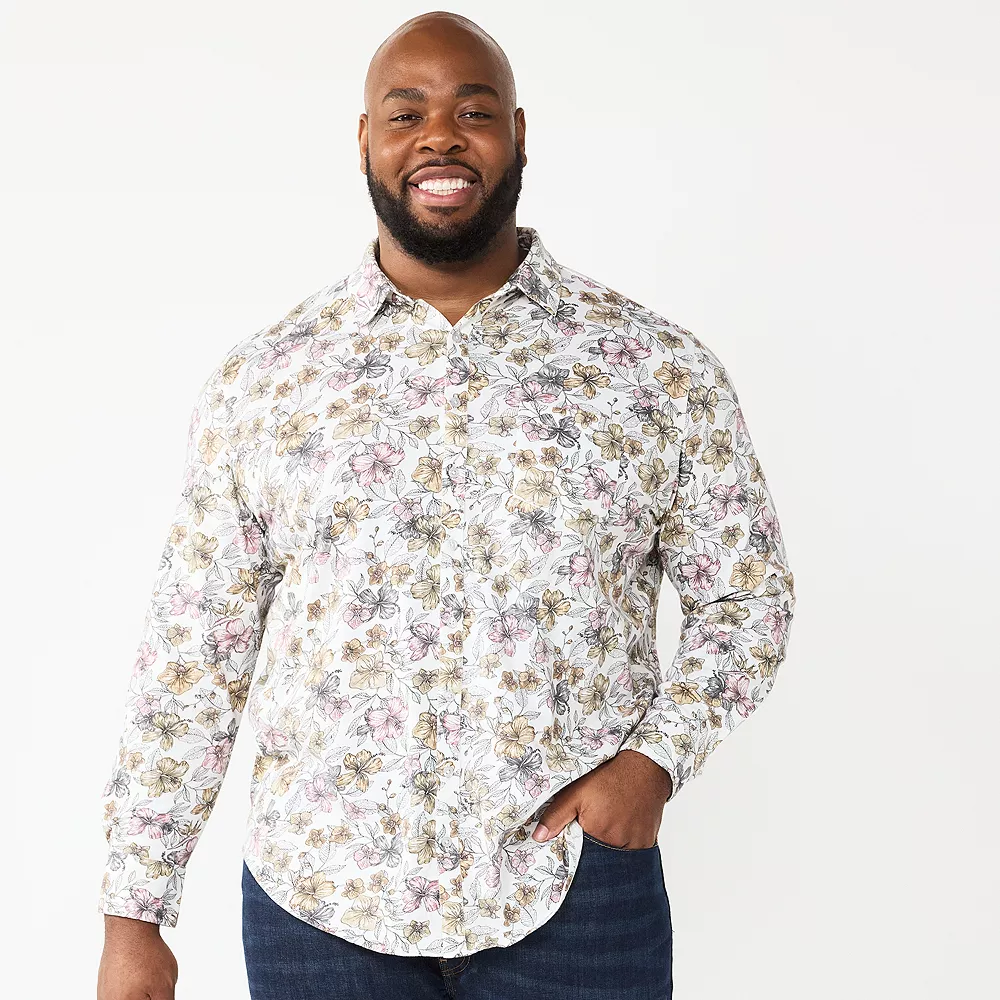 Big & Tall Apt. 9® Knit Button-Down Shirt 3 Big & Tall Apt. 9® Knit Button-Down Shirt