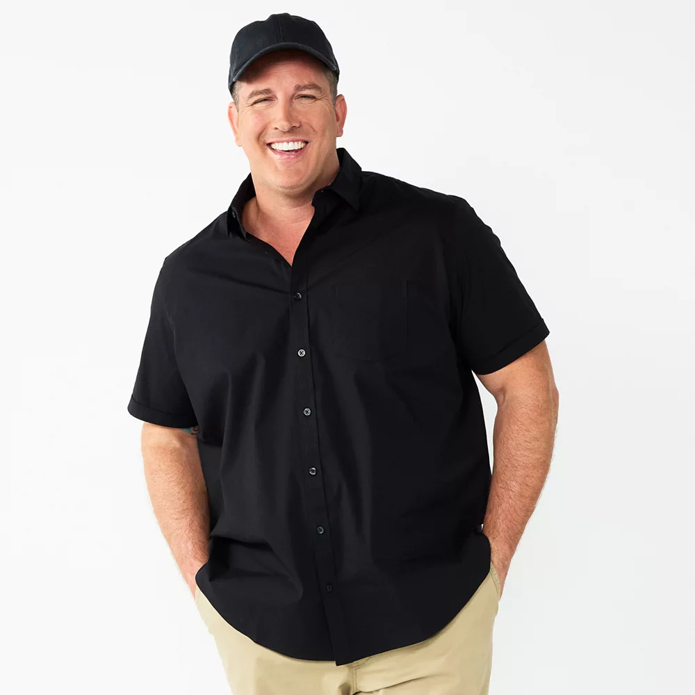 Big & Tall Apt. 9® Stretch Poplin Button-Down Shirt 6 Big & Tall Apt. 9® Stretch Poplin Button-Down Shirt - Image 4