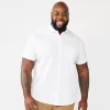 Big & Tall Apt. 9® Stretch Poplin Button-Down Shirt -Campus Sutra Shop 5297667 White