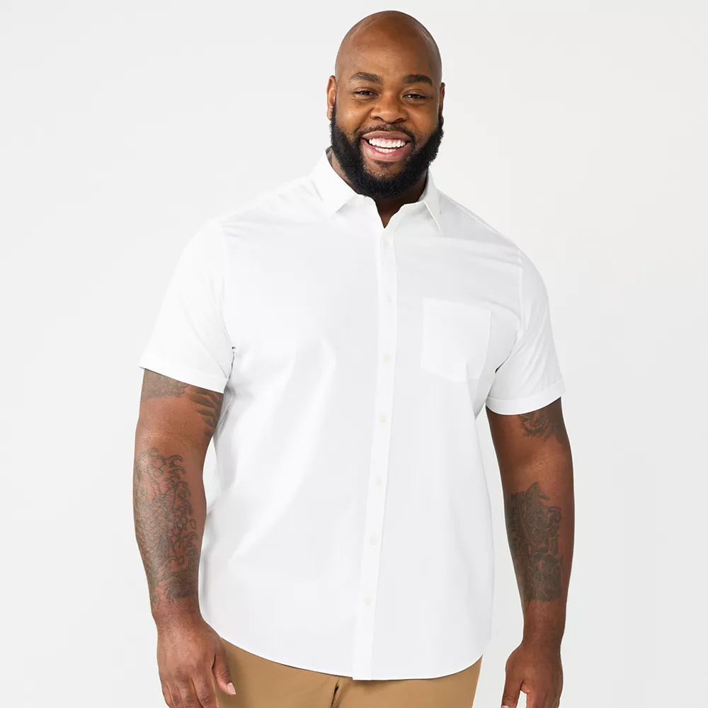 Big & Tall Apt. 9® Stretch Poplin Button-Down Shirt 3 Big & Tall Apt. 9® Stretch Poplin Button-Down Shirt
