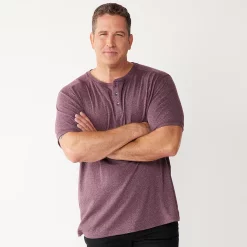 Big & Tall Apt. 9® Core Classic-Fit Henley -Campus Sutra Shop 5303246 Burgundy