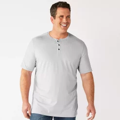 Big & Tall Apt. 9® Core Classic-Fit Henley -Campus Sutra Shop 5303246 Gray