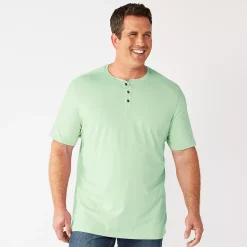 Big & Tall Apt. 9® Core Classic-Fit Henley -Campus Sutra Shop 5303246 Green