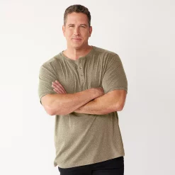 Big & Tall Apt. 9® Core Classic-Fit Henley -Campus Sutra Shop 5303246 Oatmeal