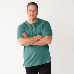 Big & Tall Apt. 9® Core Classic-Fit Henley -Campus Sutra Shop 5303246 Teal