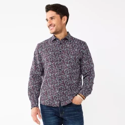 Men's Apt. 9® Slim Untucked-Fit Athleisure Tech Shirt -Campus Sutra Shop 5569405 Floral